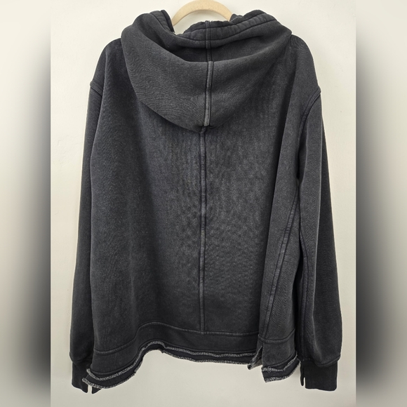 Free People We The Free Zuma Hooded Sweatshirt Top. Black. Size Large. - Picture 6 of 10